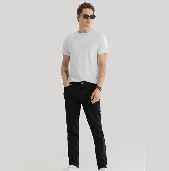 Henrik Black Plain Slim Fit Jeans - Thebrands