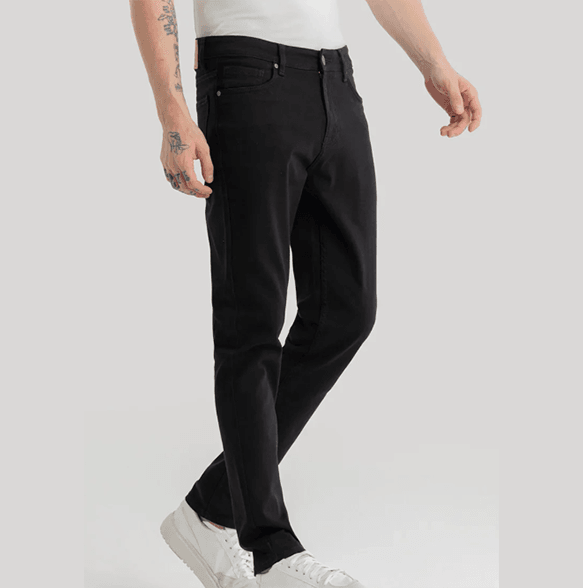 Henrik Black Plain Slim Fit Jeans - Thebrands