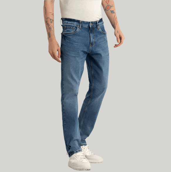 Cascade Washed Blue Comfort Fit Jeans - Thebrands