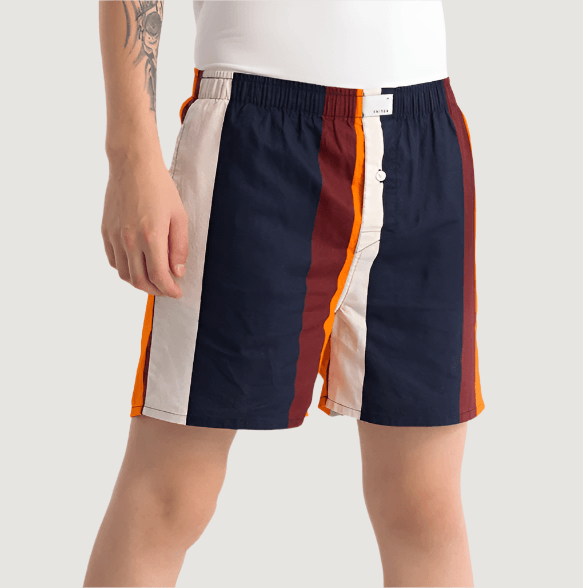 Eivind Striped Navy Boxer - Thebrands