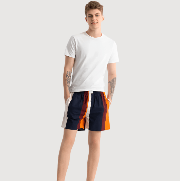 Eivind Striped Navy Boxer - Thebrands