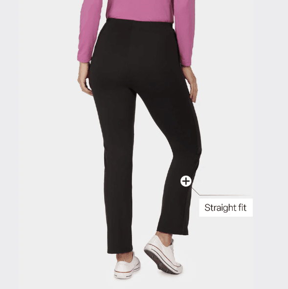 On-The-Go Straight Pants (Bliss Black) - Thebrands