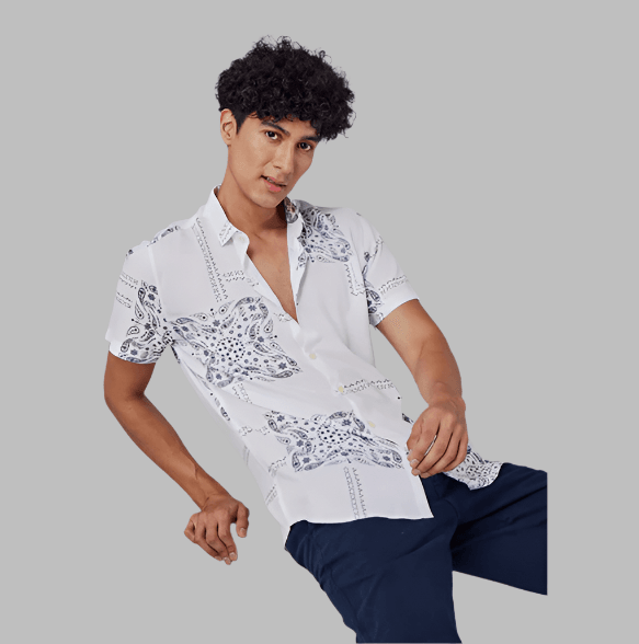 Mosaic Bandana White Shirt - Thebrands
