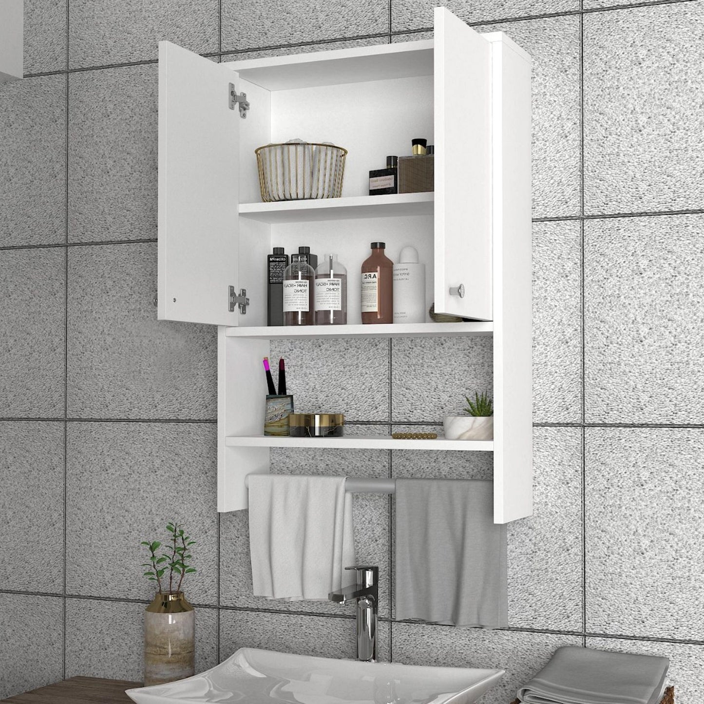 Vira Bathroom Cabinet, White (DI3-443)