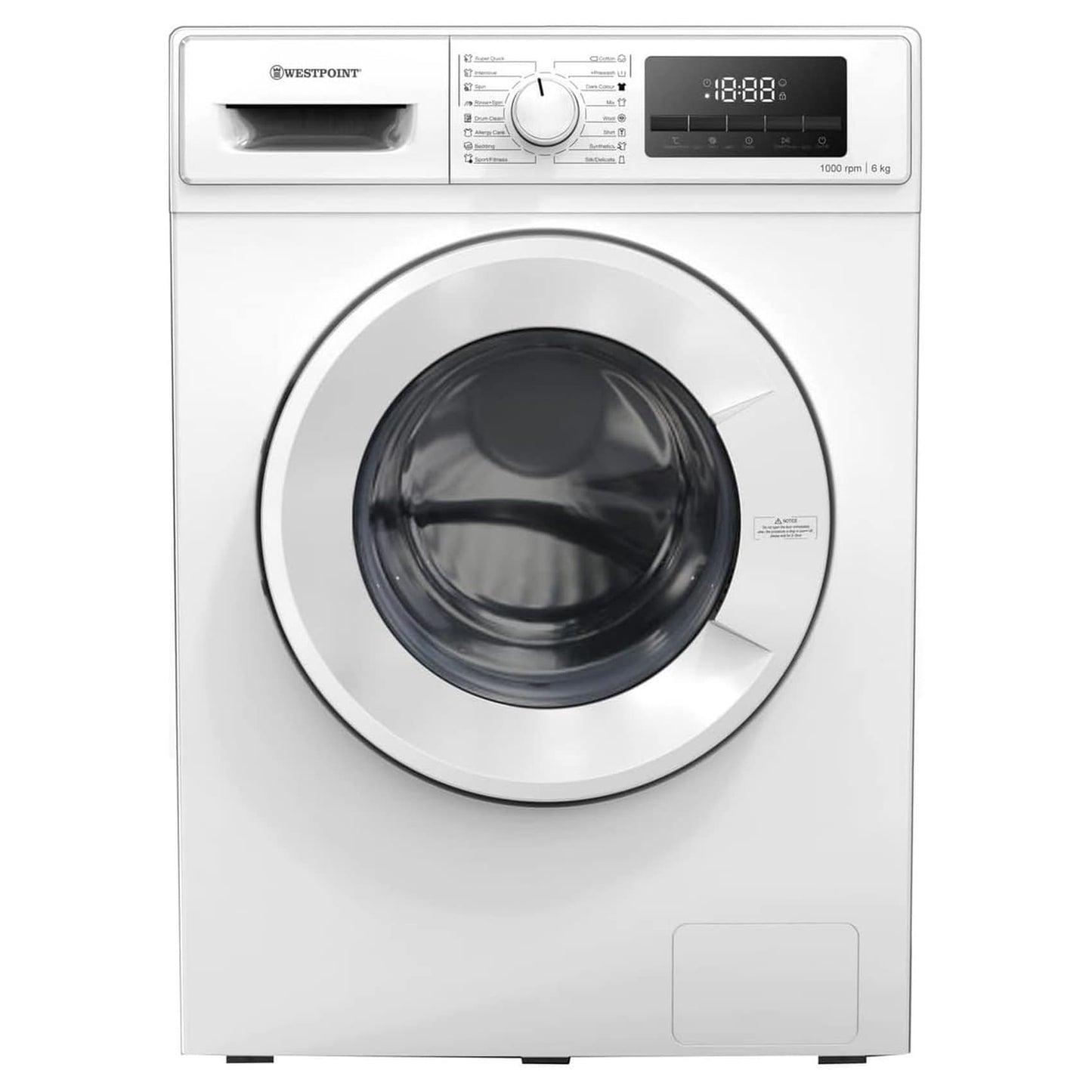 6Kg Front Load Inverter Washing Machine With 16 Washing Programs / 15 Minutes Quick Wash, WMT610B25, White