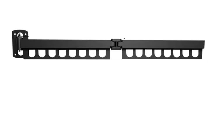 Clothes Drying Rack 2 Fold - Modern Black (84CM x 6.5CM x 9CM)