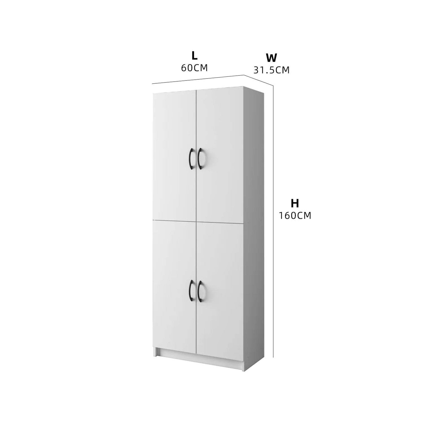2FT Shoe Cabinet Shoe Rack/ Full White Colour - Thebrands