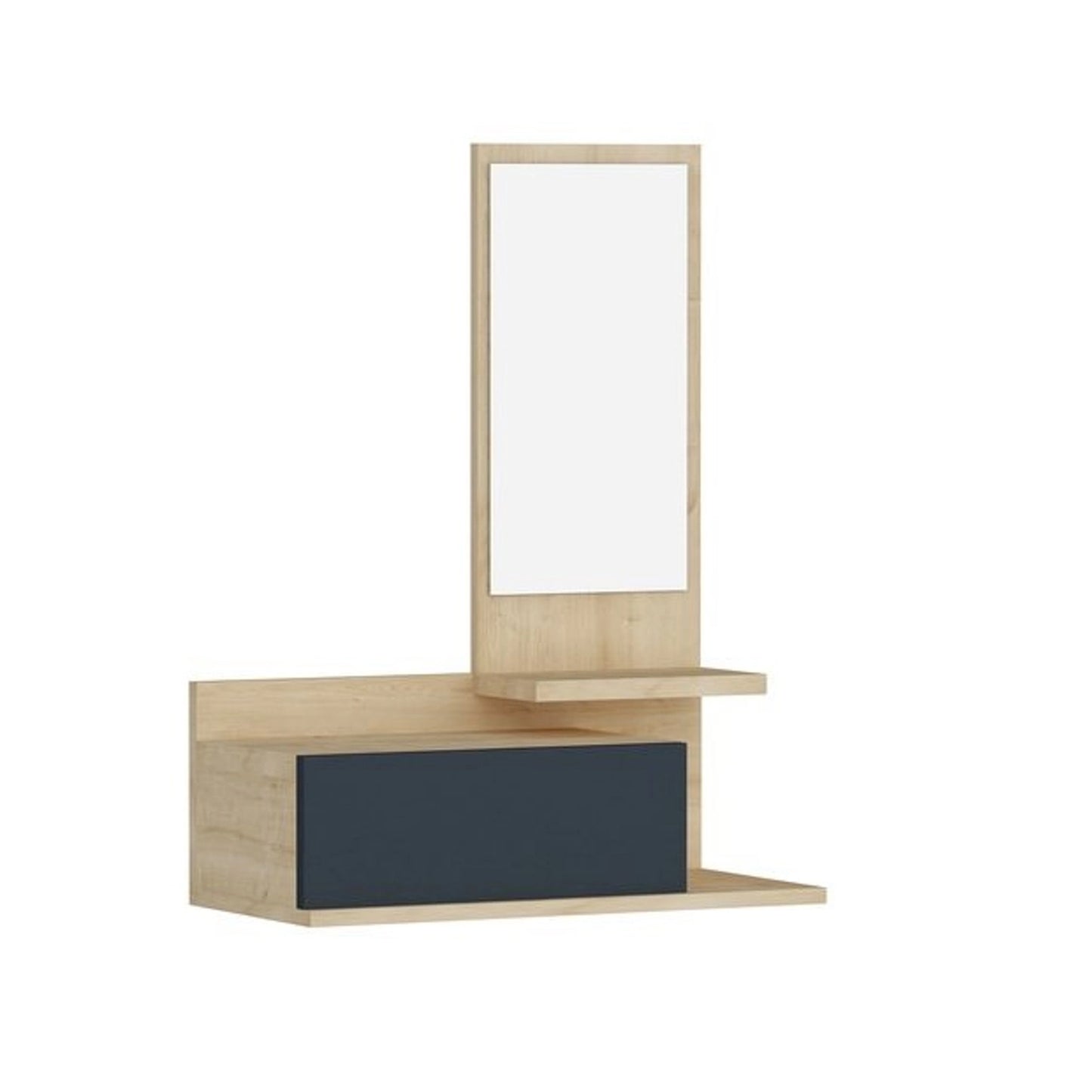 Arnetti Rozella Wall Mounted Mirror Dresser with Drawers, Sapphire Oak Anthracite (TT3-353)