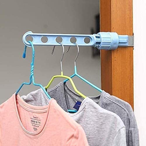 8 Hole Portable Hanging Drying Rack - Blue
