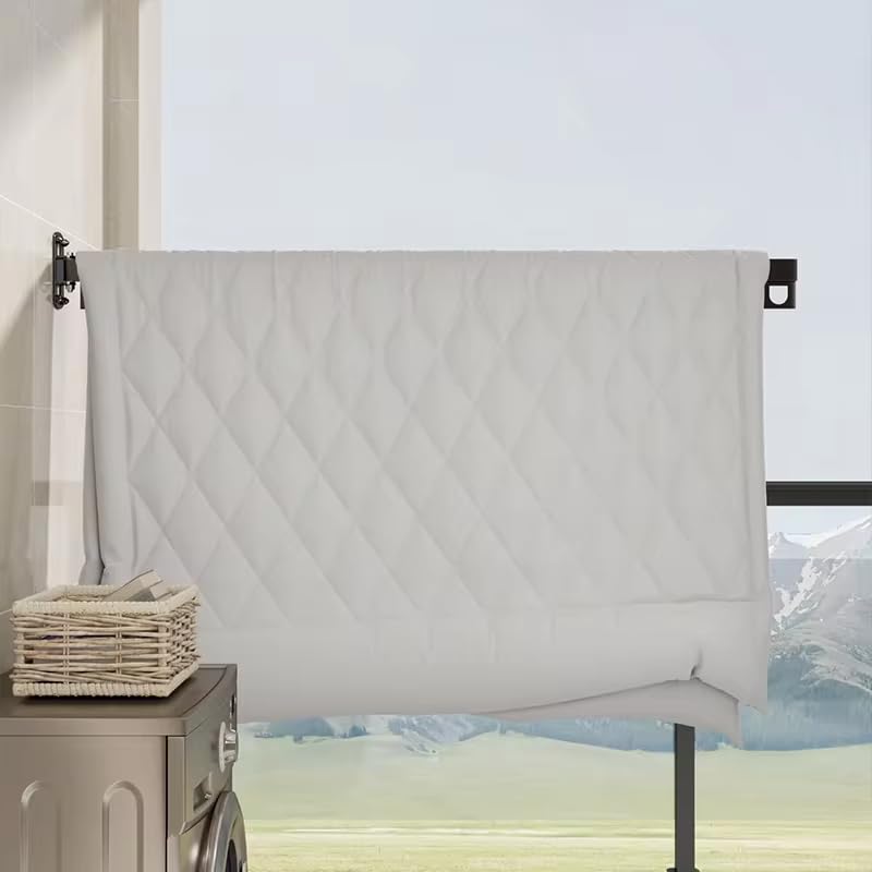 Clothes Drying Rack 2 Fold - Modern Black (84CM x 6.5CM x 9CM)