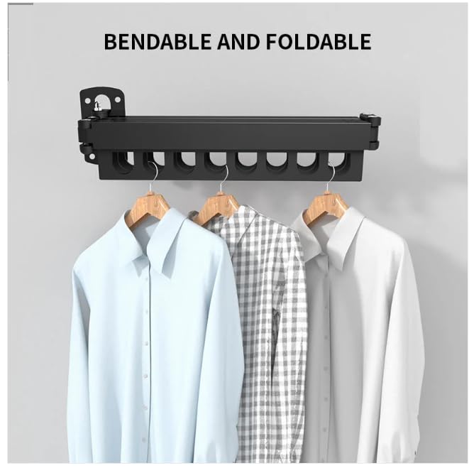 Clothes Drying Rack 2 Fold - Modern Black (84CM x 6.5CM x 9CM)