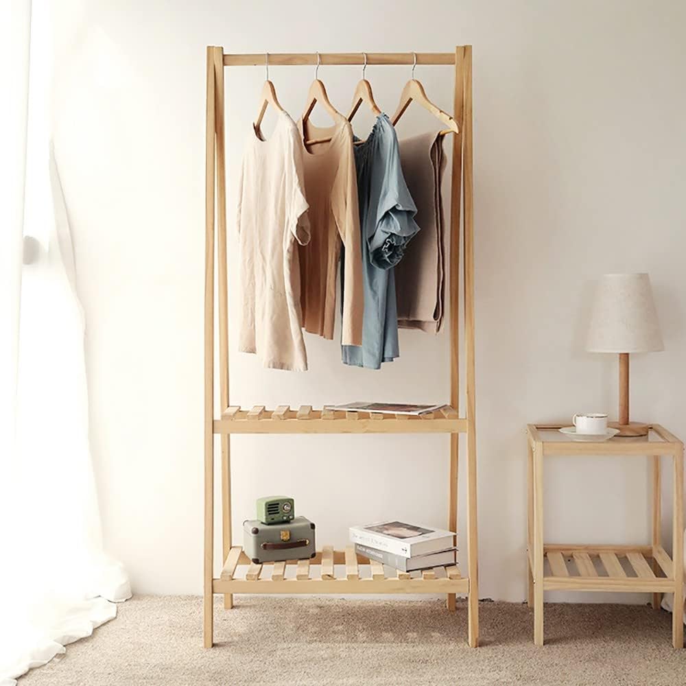 Wooden Cloth Hanger, 2 Shelves, 148X66 (PX6-137)