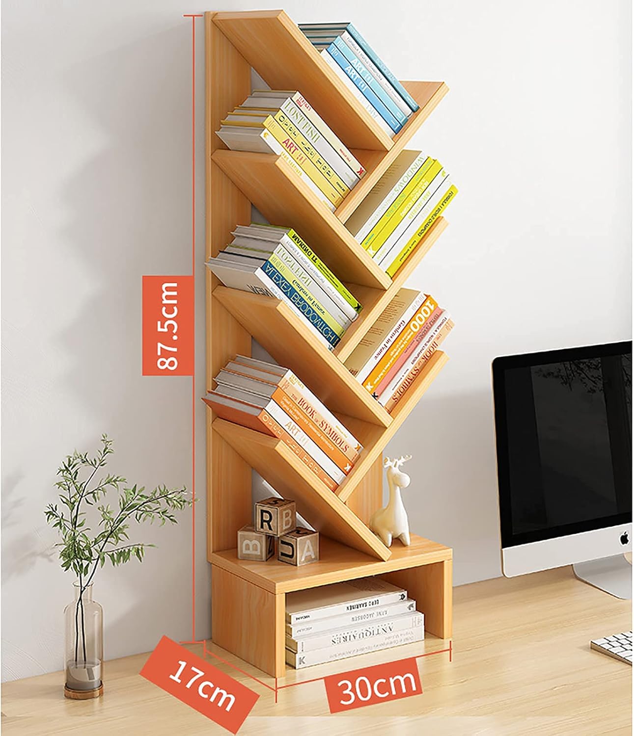 ZM 106 Book Shelf Brown (30*17*87.5)