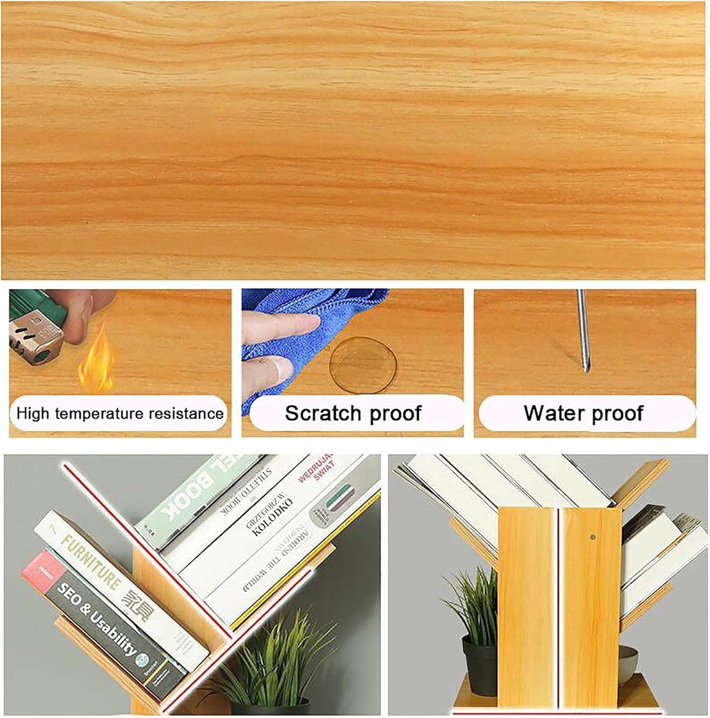 ZM 104 Book Shelf Pure White (30*17*53)
