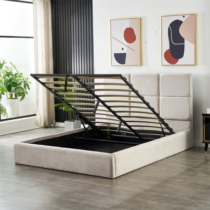 Queen Size leather Storage Bed- White (152*190)  Q2306