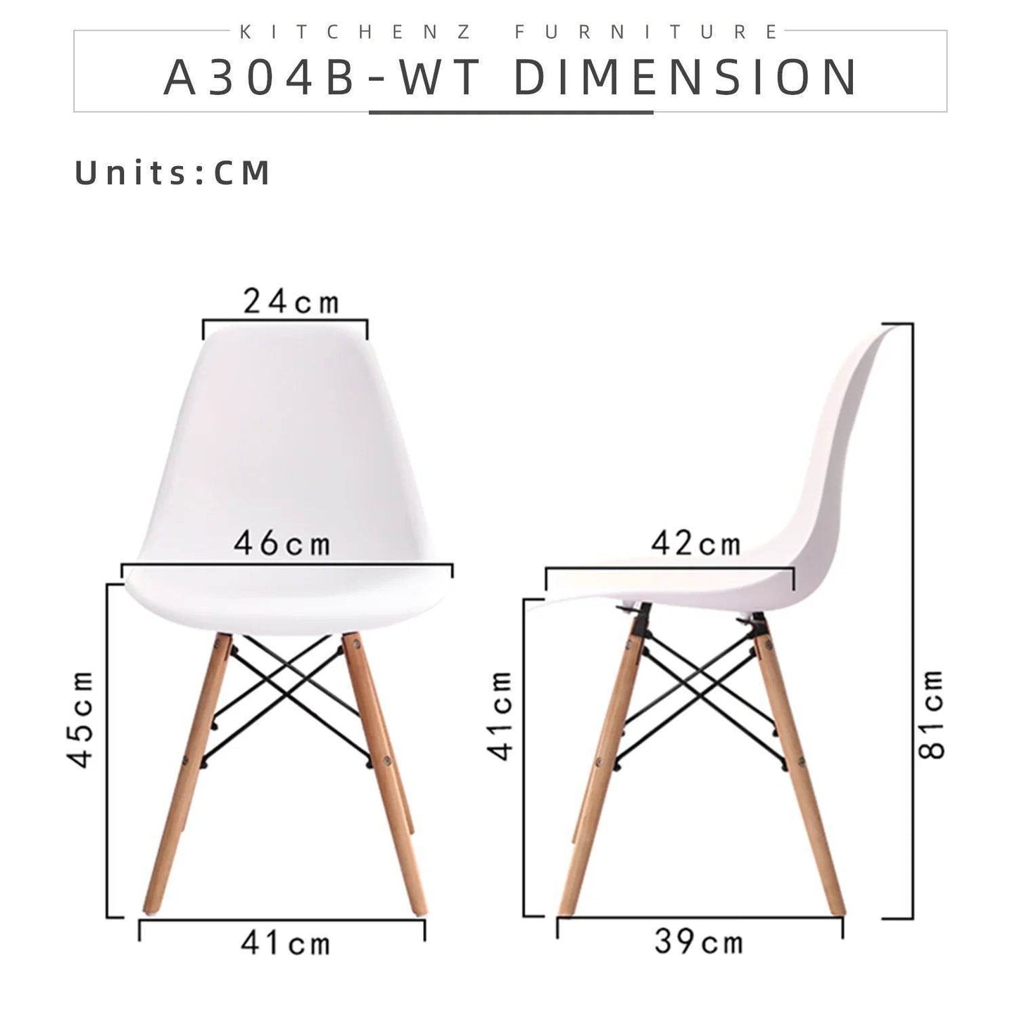 Eames Dinning Chair / Baby Blue Colour - Thebrands