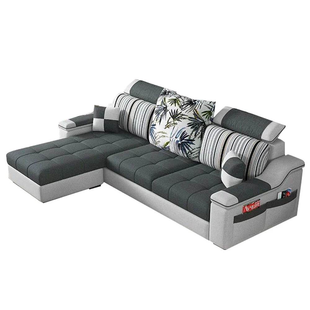 Modern L shaped Fabric sofa set - Thebrands