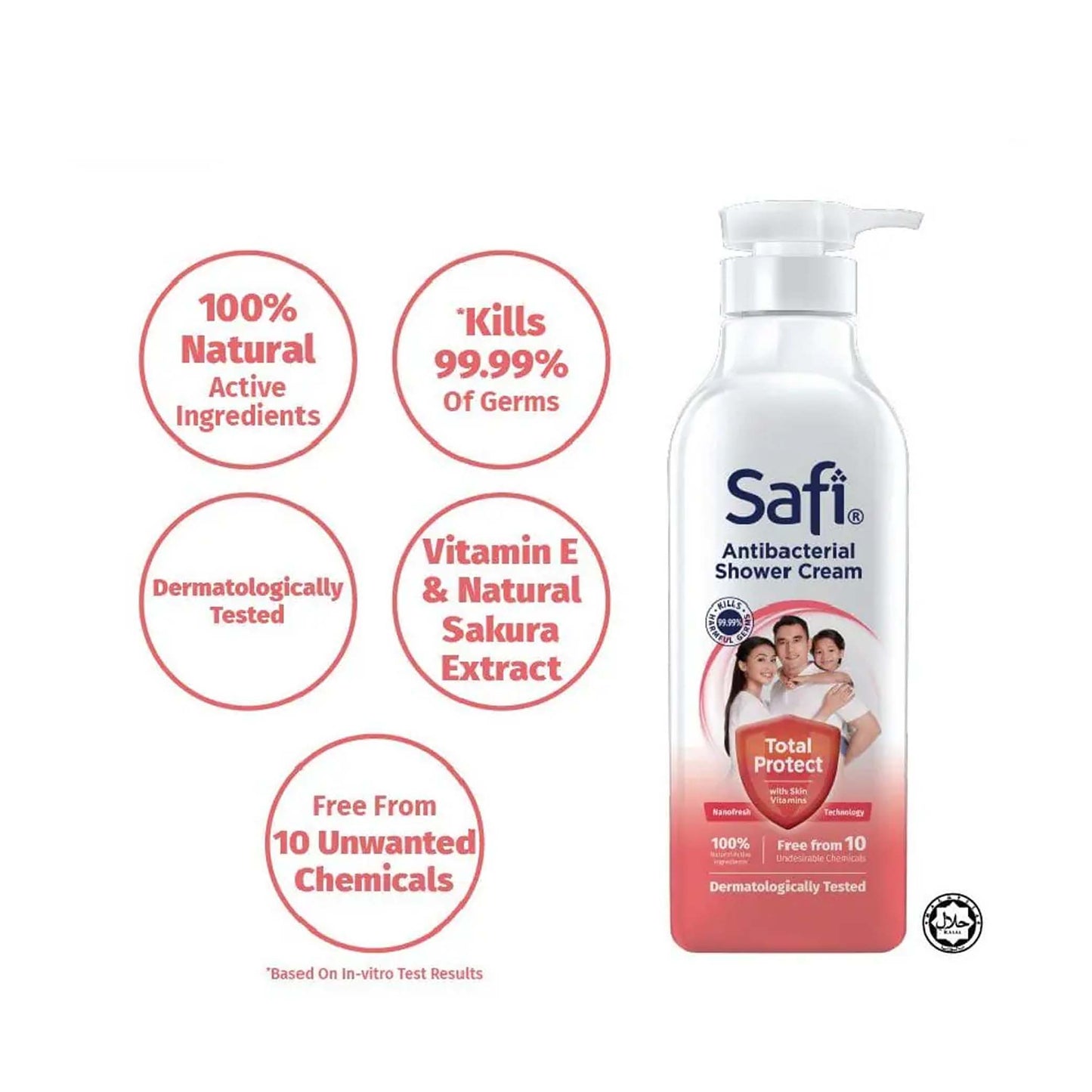 Safi Antibacterial Shower Cream Total Protect 975g