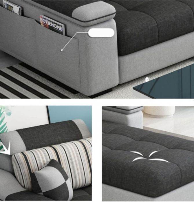 Modern L shaped Fabric sofa set - Thebrands
