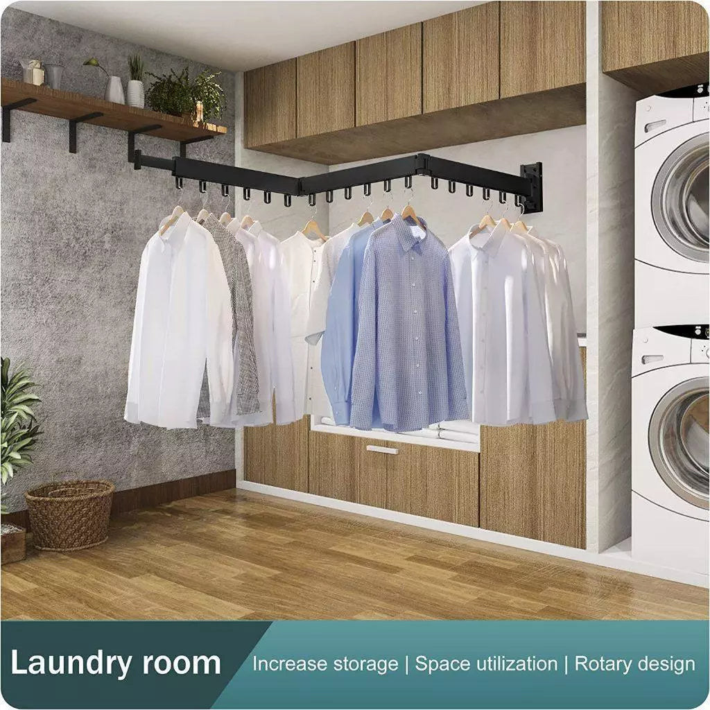 Clothes Drying Rack 3 Fold - Black