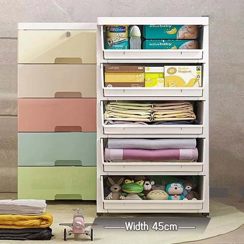 Drawer Storage Cabinet 5 Tier, 36Cm - White