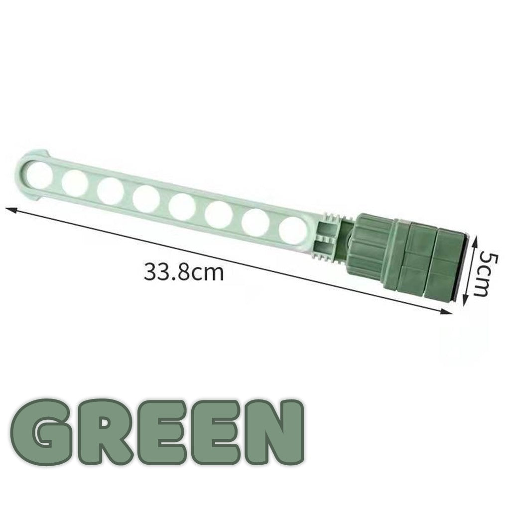 8 Hole Portable Hanging Drying Rack - Green