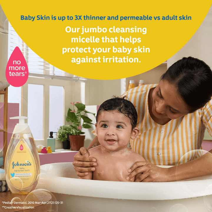 Baby Bath Top to toe Yellow 500ml - Thebrands