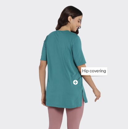 The Breezy Kur-Tee T-Shirt Top (Twinkle Teal)