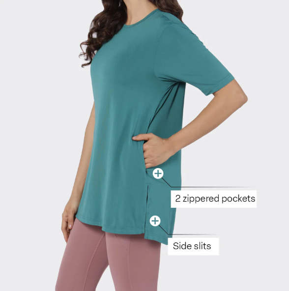 The Breezy Kur-Tee T-Shirt Top (Twinkle Teal)