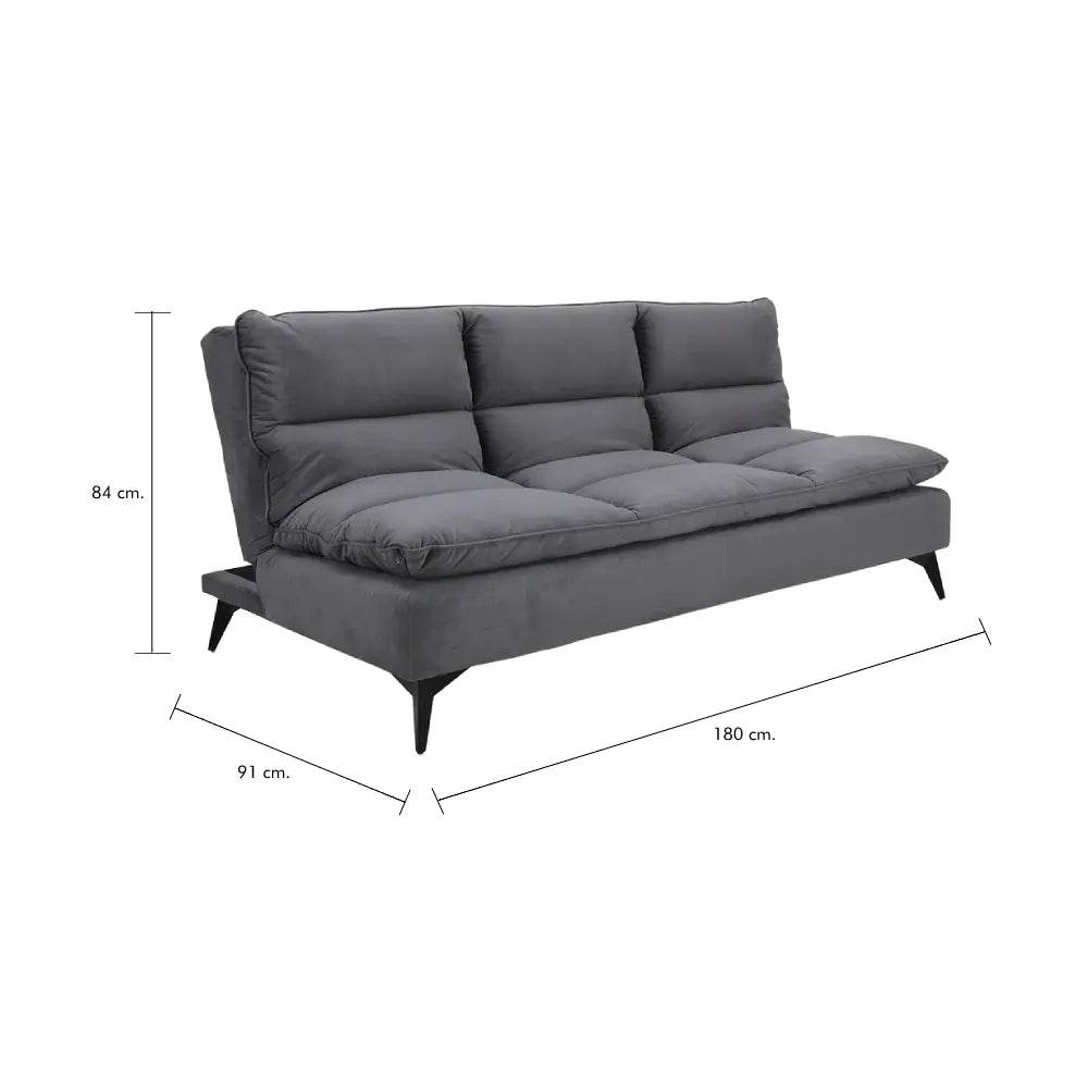 HENDRIK Fabric Sofa bed Grey - Thebrands