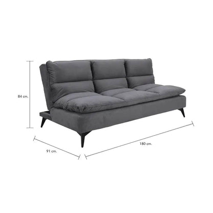 HENDRIK Fabric Sofa bed Grey - Thebrands