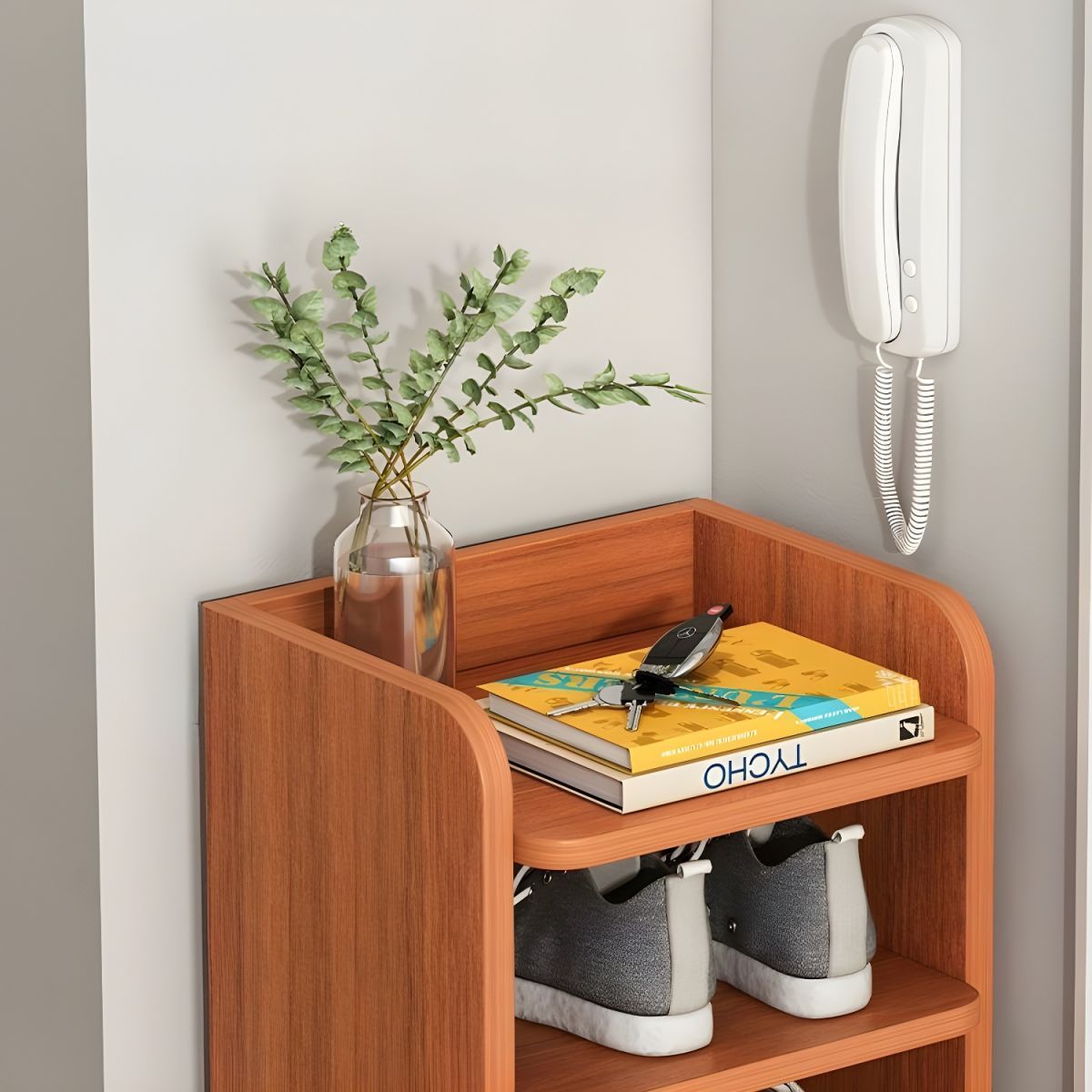 XJ208 Shoe Rack Pure White (42*26*120H)