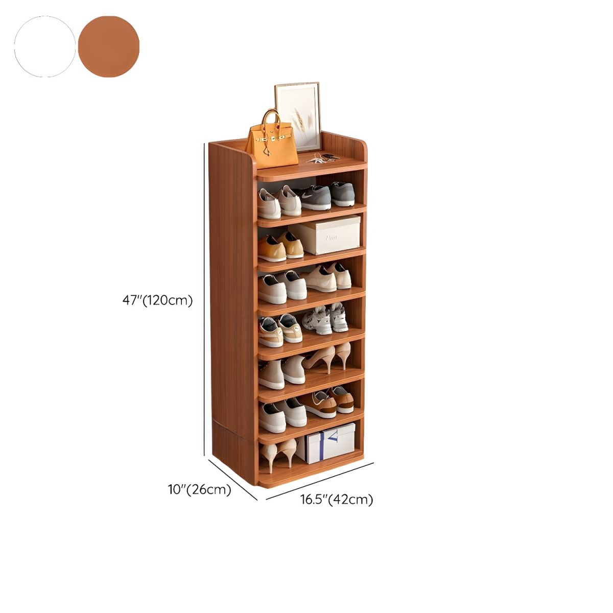 XJ208 Shoe Rack Pure White (42*26*120H)