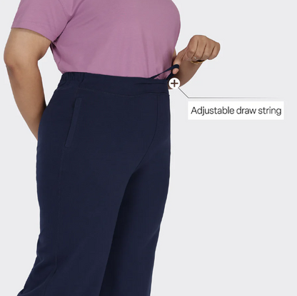 AM:PM Cotton Wide Legged Pants (Naina Navy)