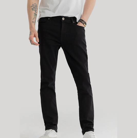 Henrik Black Plain Slim Fit Jeans