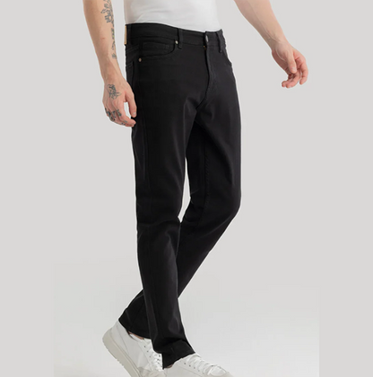 Henrik Black Plain Slim Fit Jeans