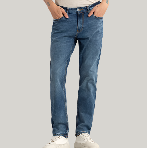 Cascade Washed Blue Comfort Fit Jeans