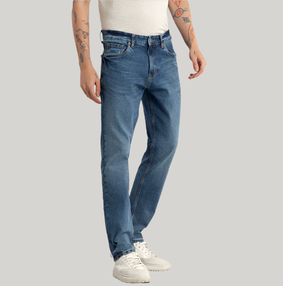 Cascade Washed Blue Comfort Fit Jeans