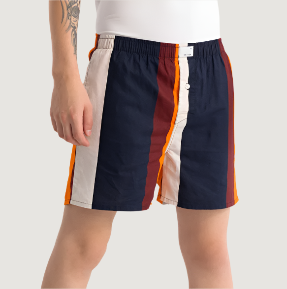 Eivind Striped Navy Boxer