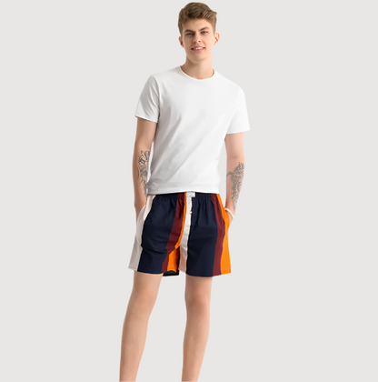 Eivind Striped Navy Boxer