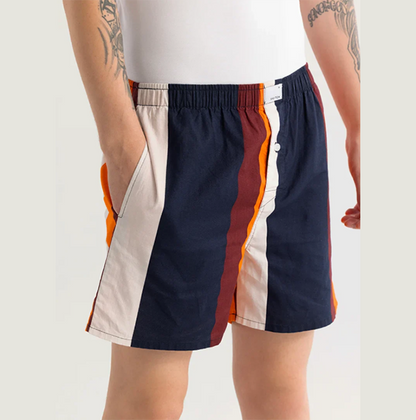 Eivind Striped Navy Boxer