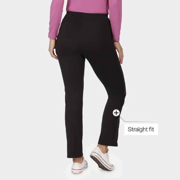 On-The-Go Straight Pants (Bliss Black)