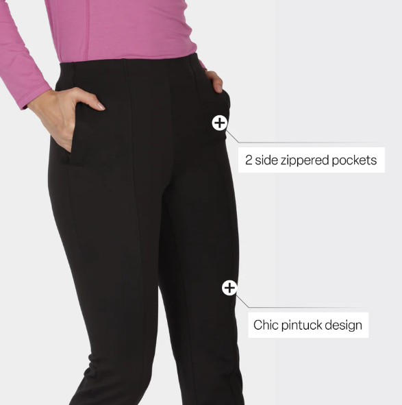 On-The-Go Straight Pants (Bliss Black)