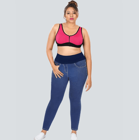 YDIS ShapeX Denim Jeans With 4-Inch Compression Belt - Thebrands
