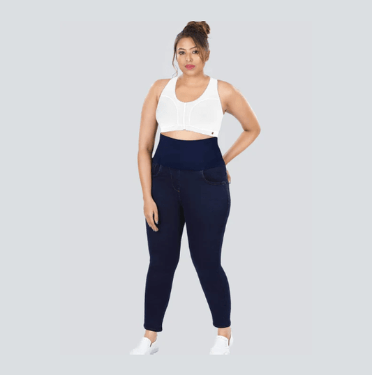 YDIS ShapeX Denim Jeans With 6-Inch Compression Belt - Thebrands