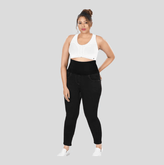 YDIS ShapeX Denim Jeans With 6-Inch Compression Belt - Thebrands