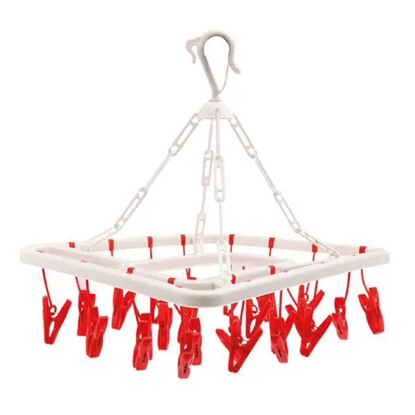 KEN Square Cloth Hanger 24 pegs - Red