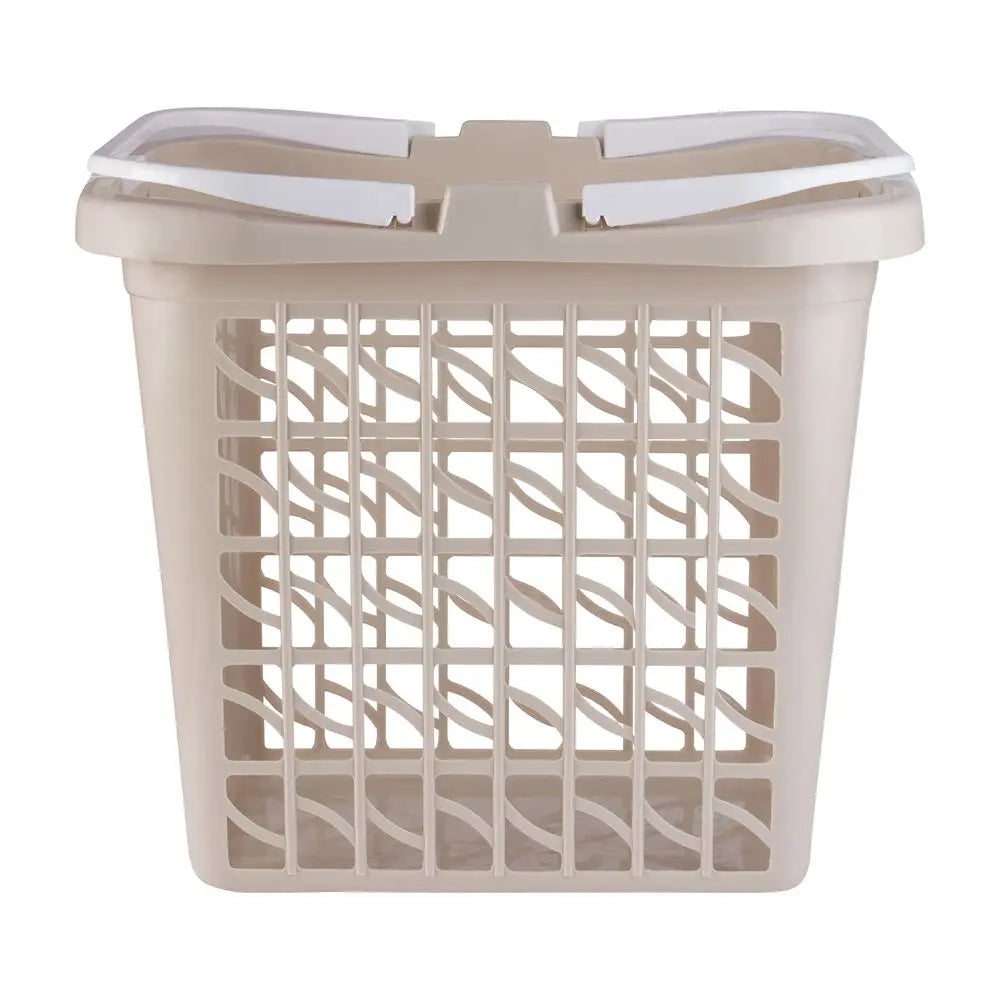 PANDOLA PlasticTall Laundry Basket - Cream 48.5 x 40 x 42CM