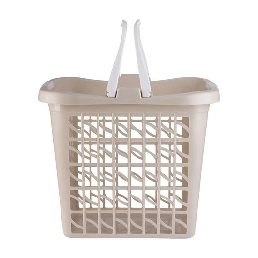 PANDOLA PlasticTall Laundry Basket - Cream 48.5 x 40 x 42CM