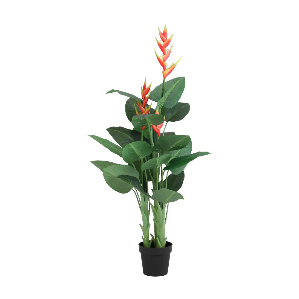 HENA Heliconia Flower tree with/pot High 140 cm - Green - Artificila